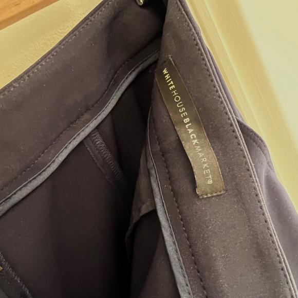 WHBM Navy stretchy cropped dress pants - Picture 6 of 8